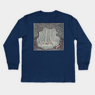 The Queen's Pearl Necklace - John Bauer Kids Long Sleeve T-Shirt